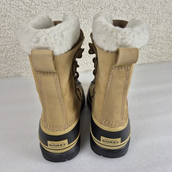Sorel Caribou Women’s Size 7 Waterproof Winter Snow Boots Tan Removable Lining - Picture 4 of 7